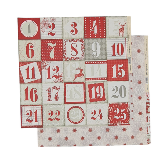 Scrap Paper Double Sided Advent Calendar SBB335