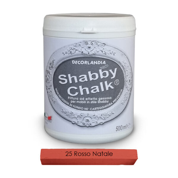 Shabby Chalk 25 Rosso Natale Decorlandia
