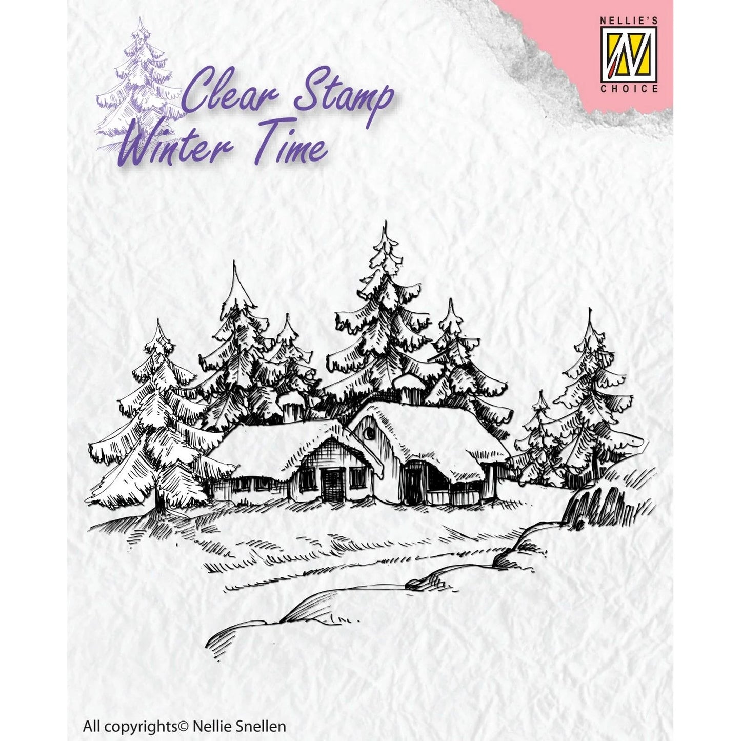 Wintery House WT002 Nellies stamp
