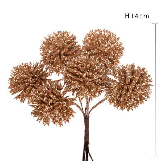 Branche avec Echinops doré Code XK158